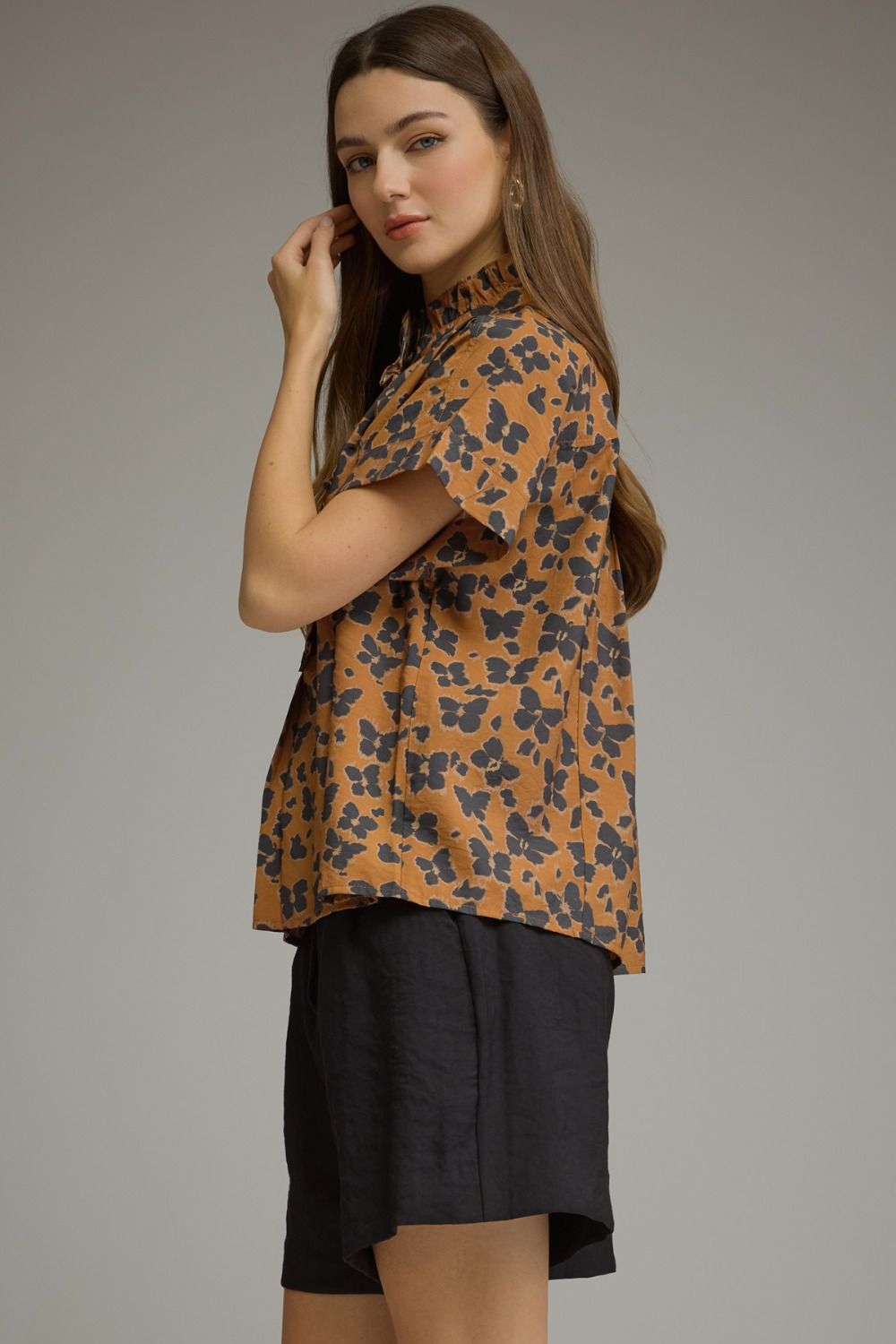 Floral Print Short Sleeve Top 