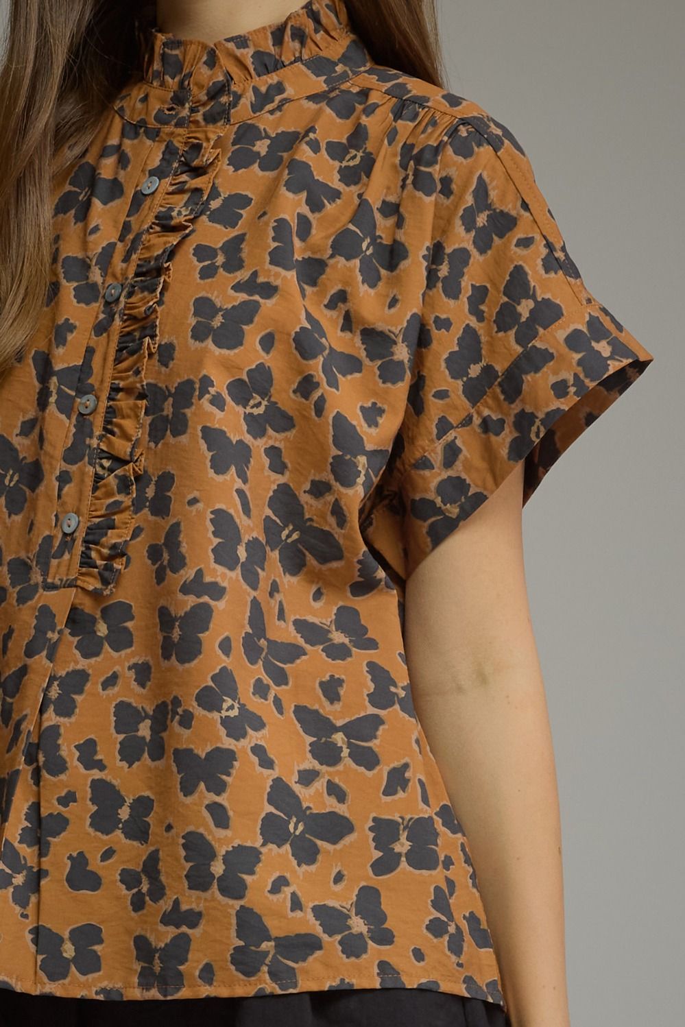 Floral Print Short Sleeve Top 