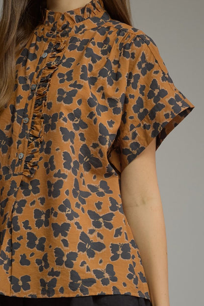 Floral Print Short Sleeve Top 