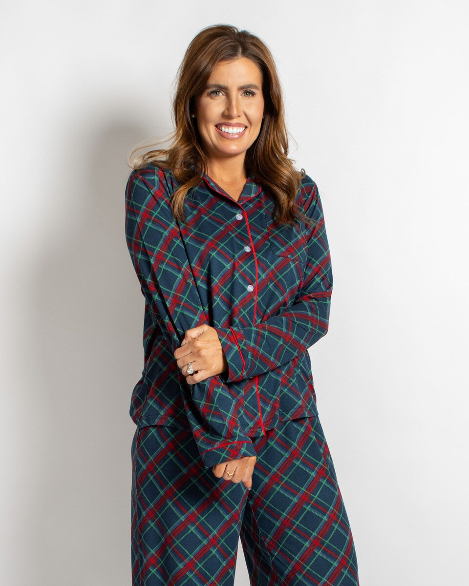 Layton Plaid Button Up Sleep Shirt