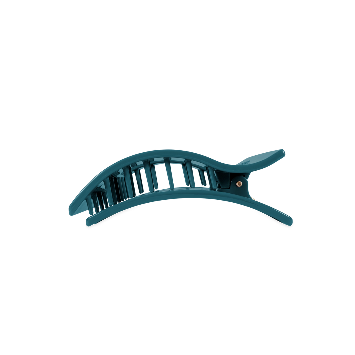 Flat Rectangle Hair Clip | Teal with It | Medium