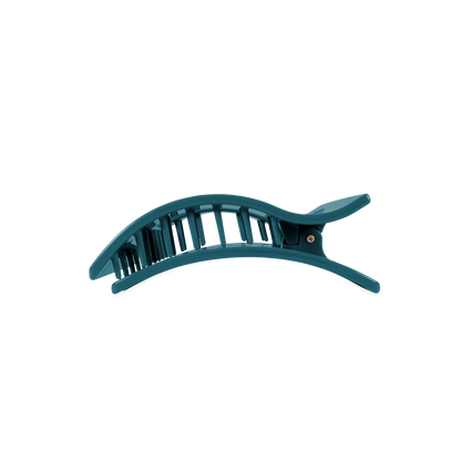 Flat Rectangle Hair Clip | Teal with It | Medium