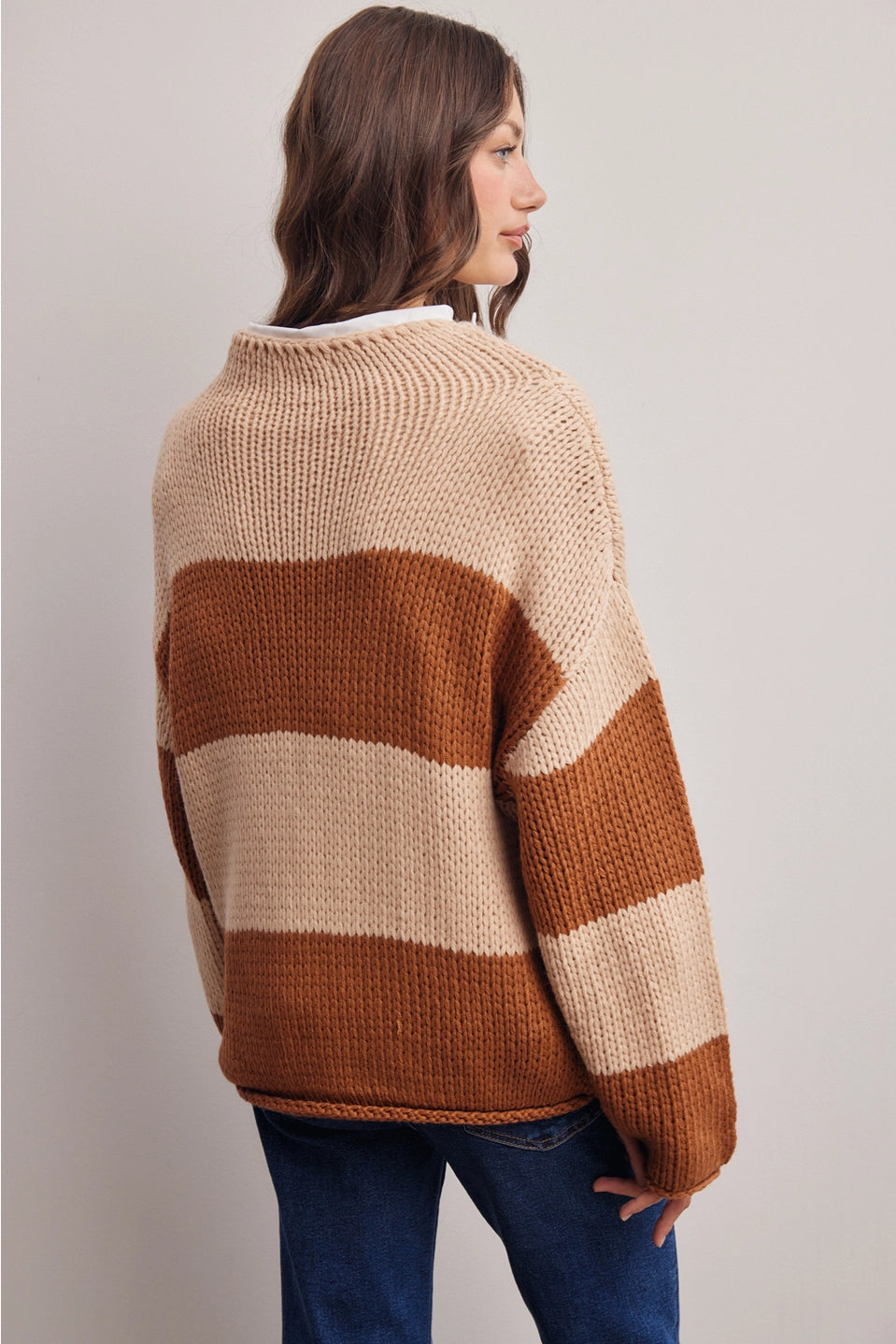 Chunky Stripe Knit Sweater