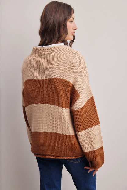 Chunky Stripe Knit Sweater