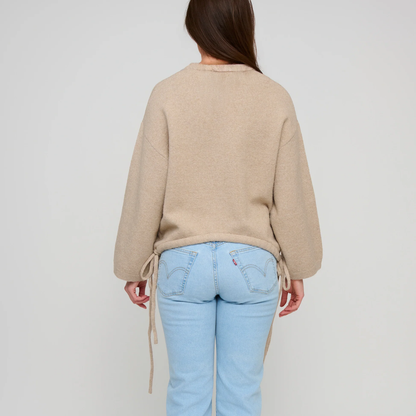 Sloane Wide Sleeve Drawstring Hem Sweater
