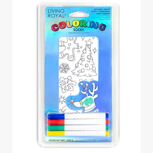 Christmas Coloring Socks