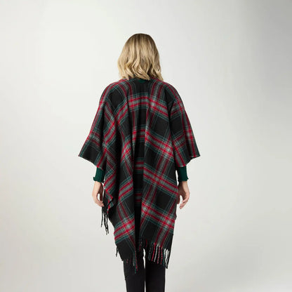 Plaid Fringe Wrap