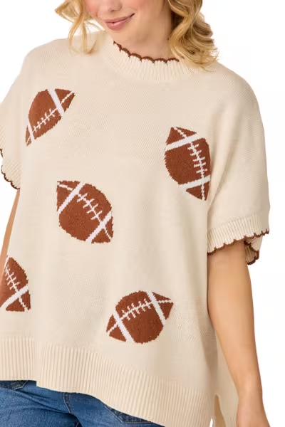 One Size Football Sweater