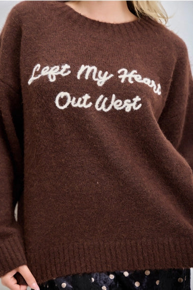 Left My Heart Out West Sweater