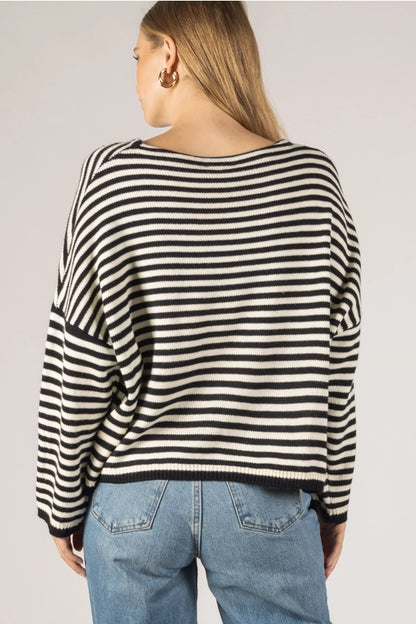 Striped T-Body Sweater