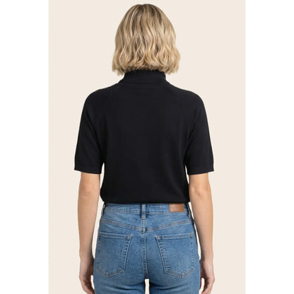 Short Sleeve Turtleneck Sweater