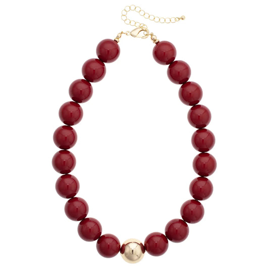 Marjorie Game Day Beaded Necklace