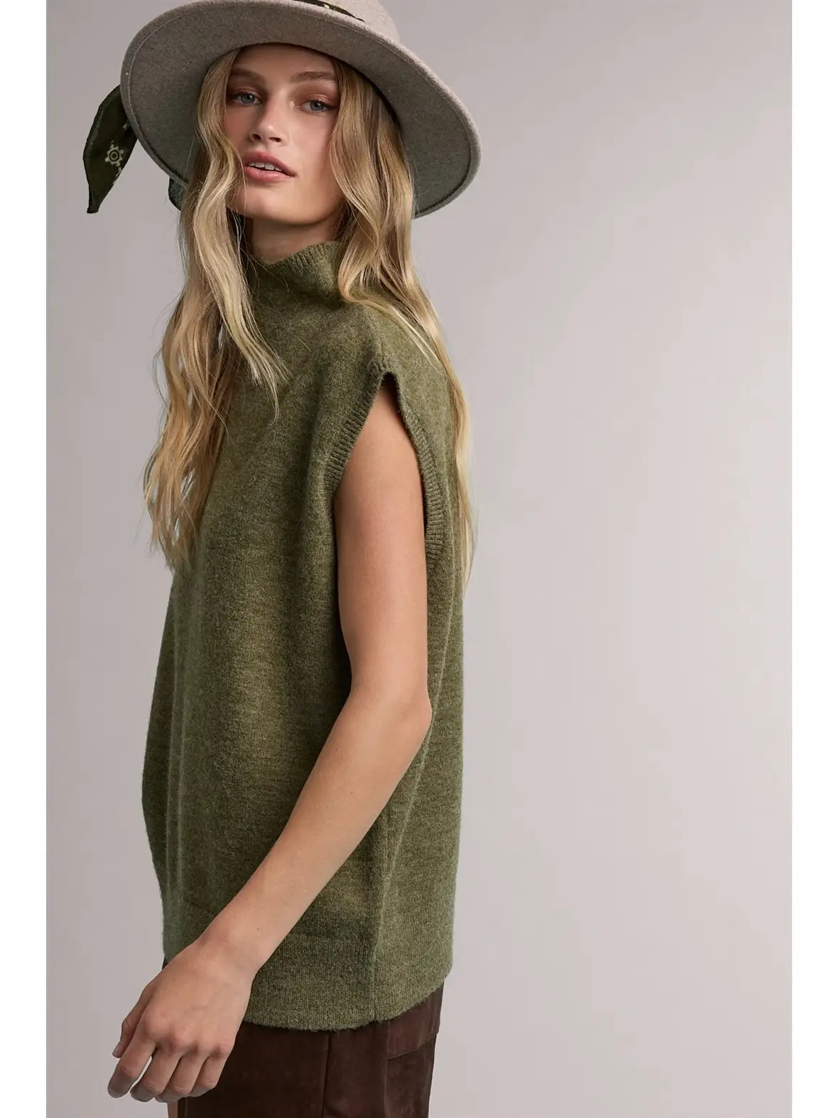 Mock Neck Sweater Vest