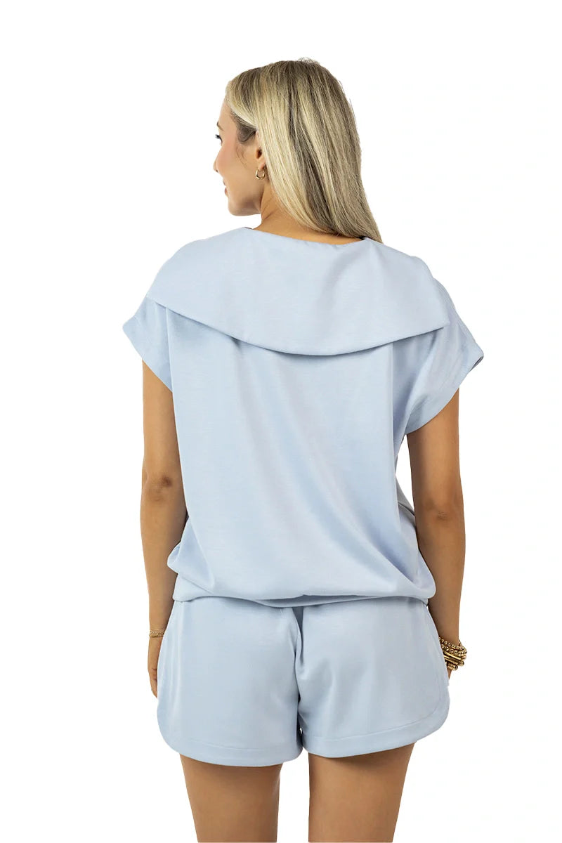 Light Blue Scuba Shorts