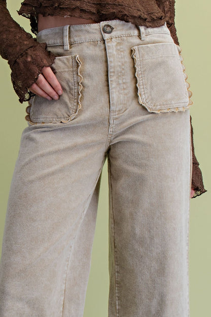 Washed Corduroy Pants