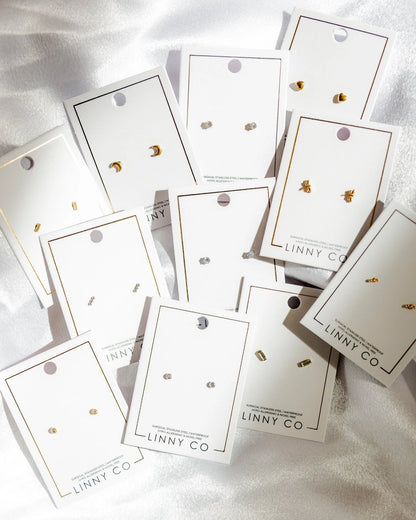 Micro Amber | Screwback Stud Earrings