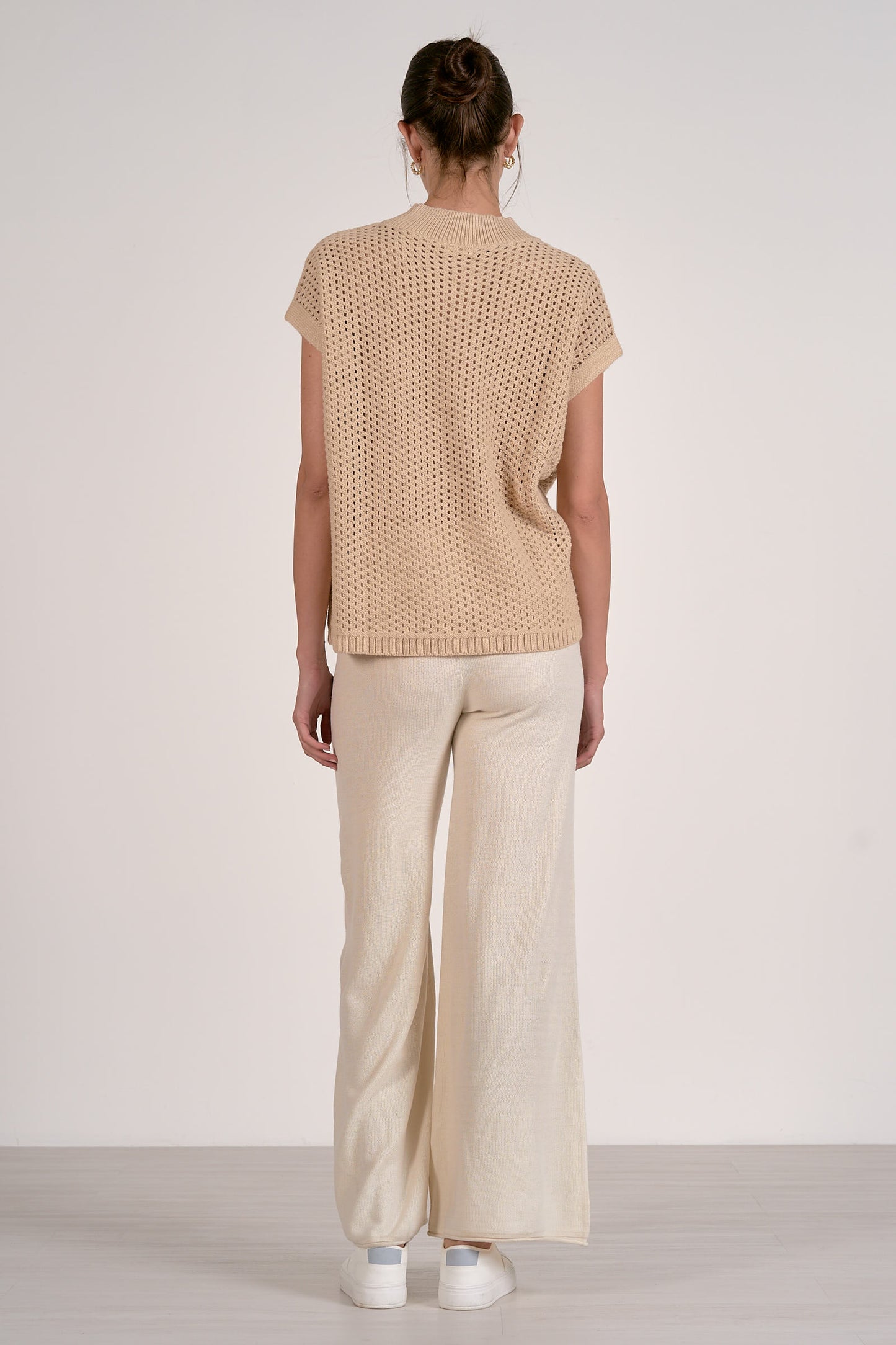 Open Knit Short Sleeve Sweater | 2 Colors Available