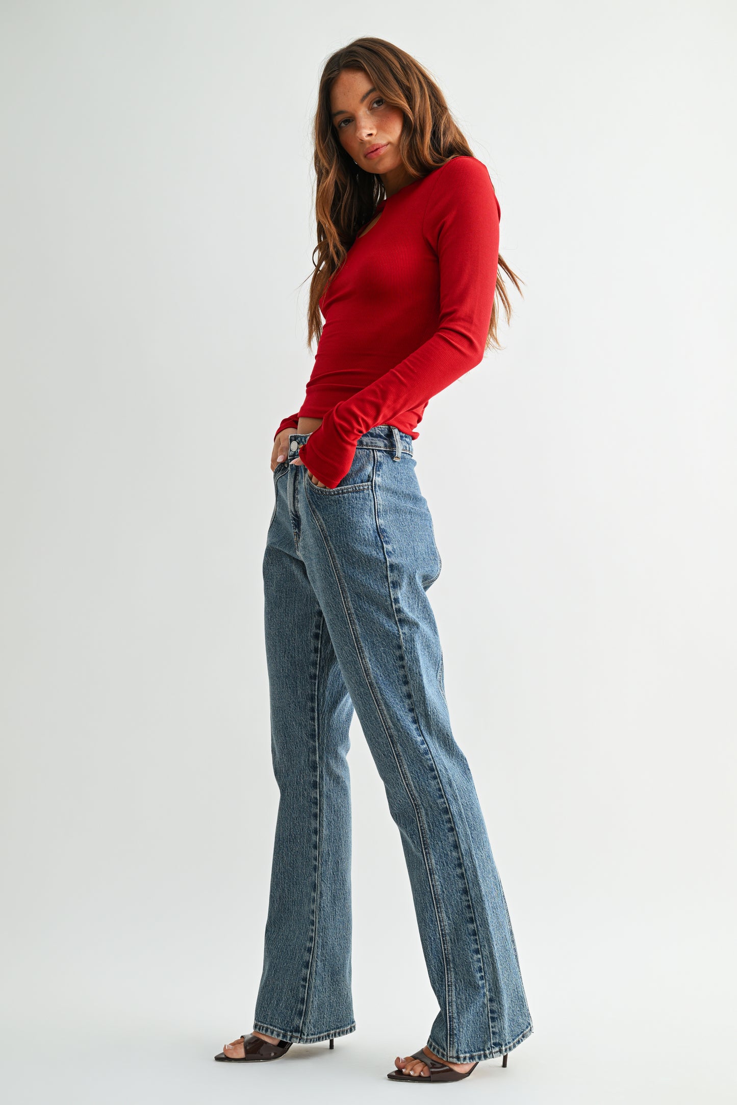Seamed Bootcut Jeans
