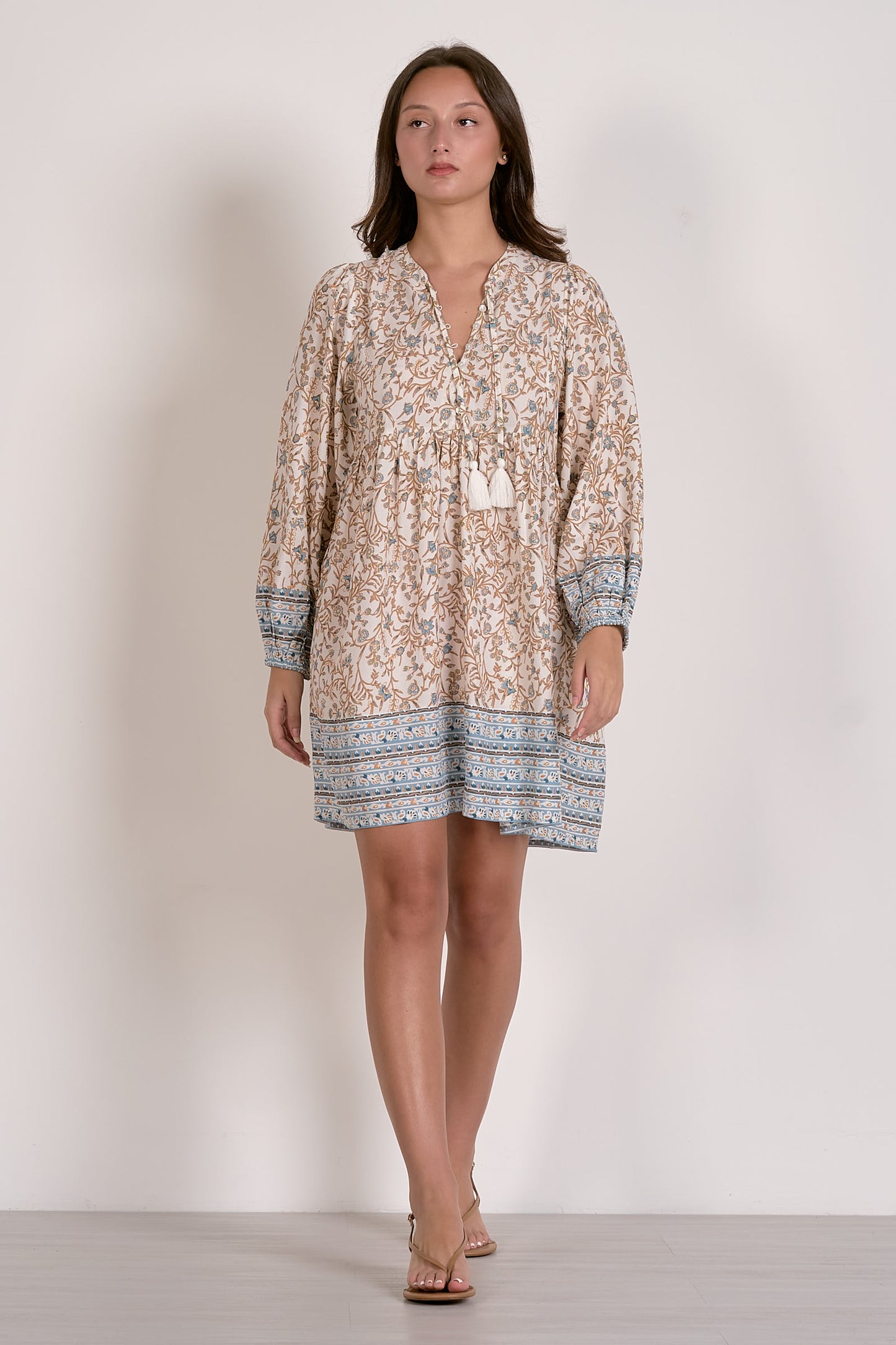 Blue Whimsy Print Dress