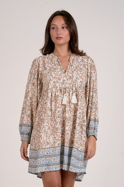 Blue Whimsy Print Dress